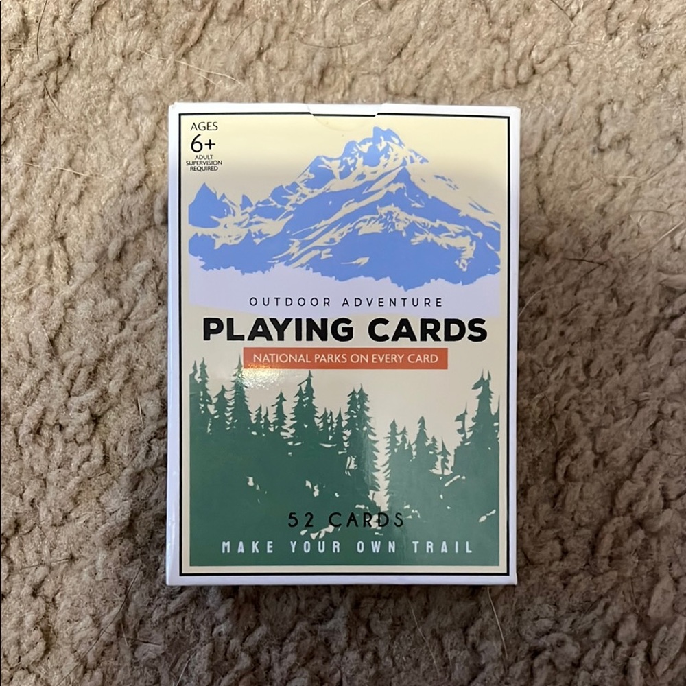 Outdoor Adventure Playing Cards - Green and Blue
